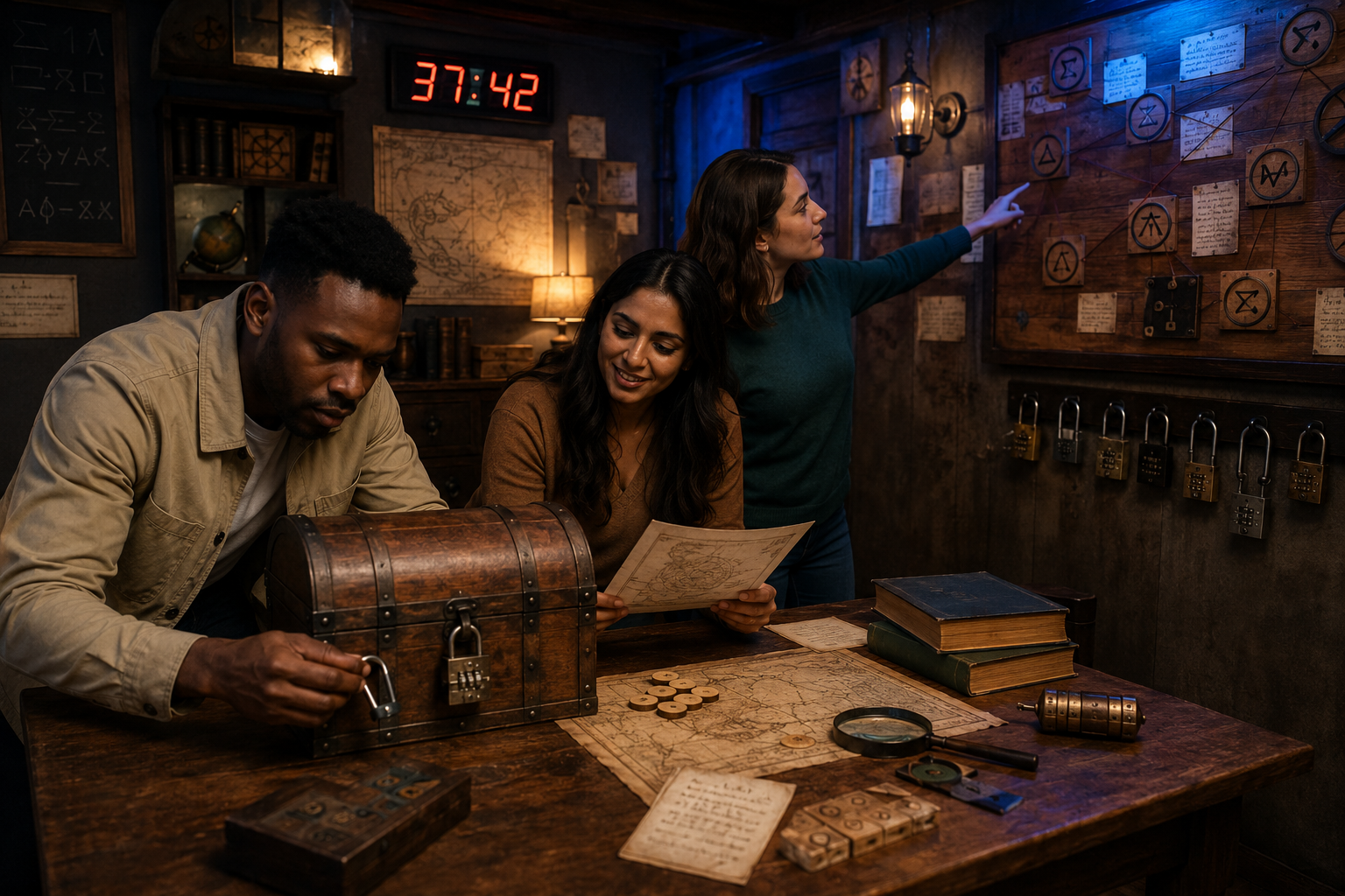 Bord met escaperoom